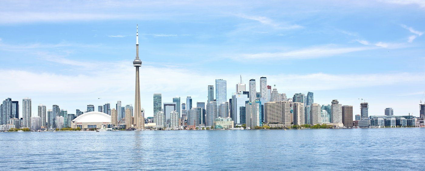 Toronto skyline beside the waterfront