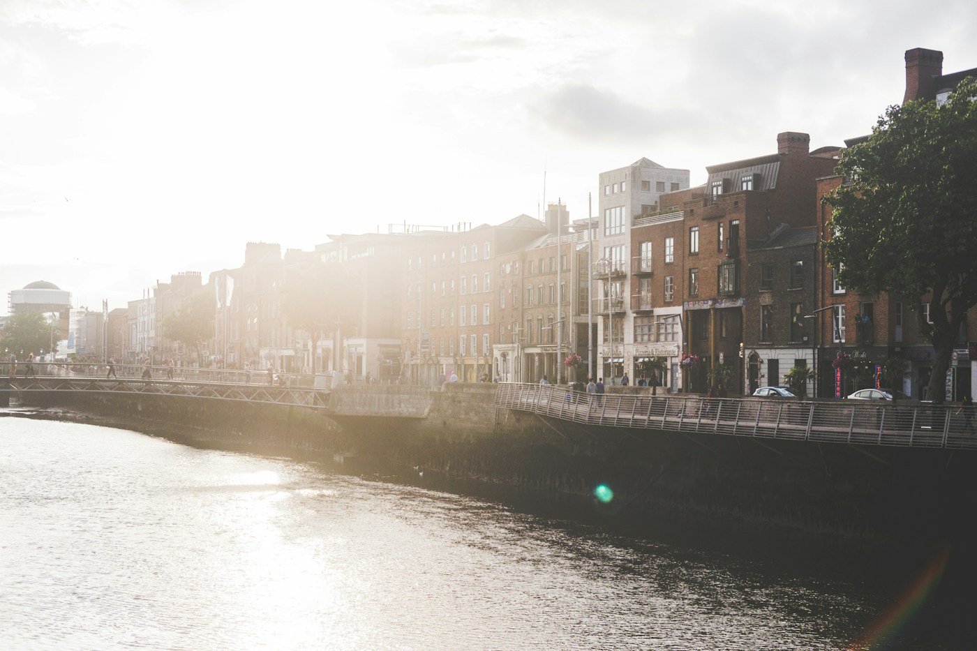 Dublin riverfront in Ireland